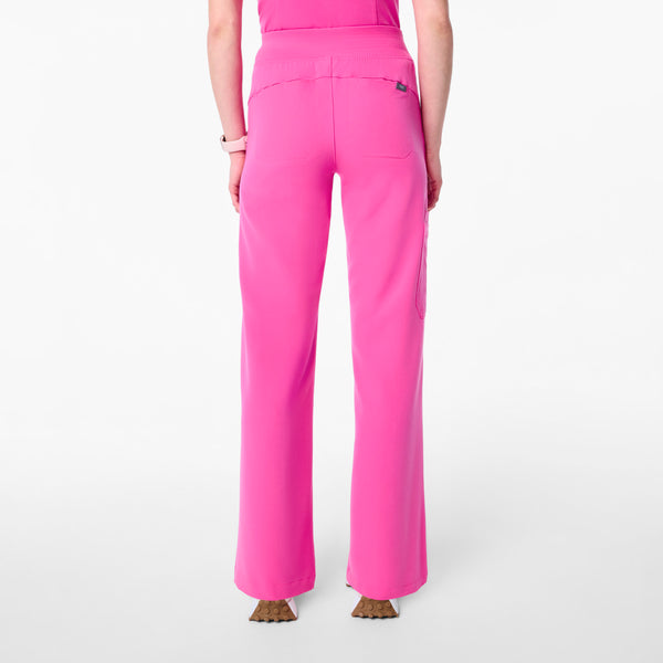 Women's Rapid Response Pink Isabel High-Rise Wide-Leg - Scrub Pant