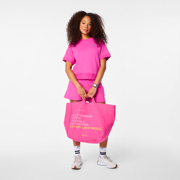Women's Rapid Response Pink Evelyn Short-Sleeve Sweatshirt