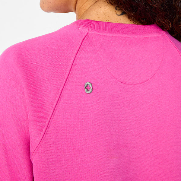 Women's Rapid Response Pink Evelyn Short-Sleeve Sweatshirt