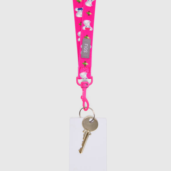 Rapid Response Pink Printed FIGS Lanyard