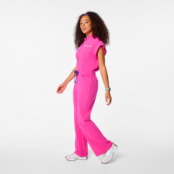 Women's Rapid Response Pink Rafaela Wide-Leg - Petite ScrubJumpsuit™