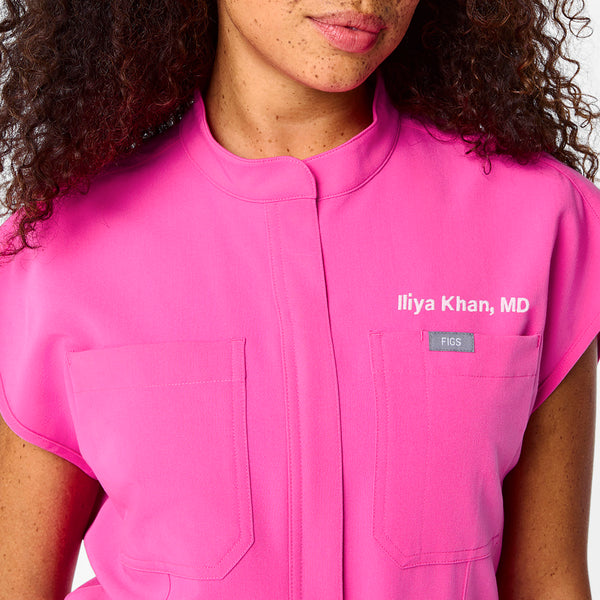 Women's Rapid Response Pink Rafaela Wide-Leg - Petite ScrubJumpsuit™