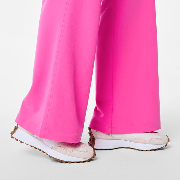 Women's Rapid Response Pink Rafaela Wide-Leg - Petite ScrubJumpsuit™