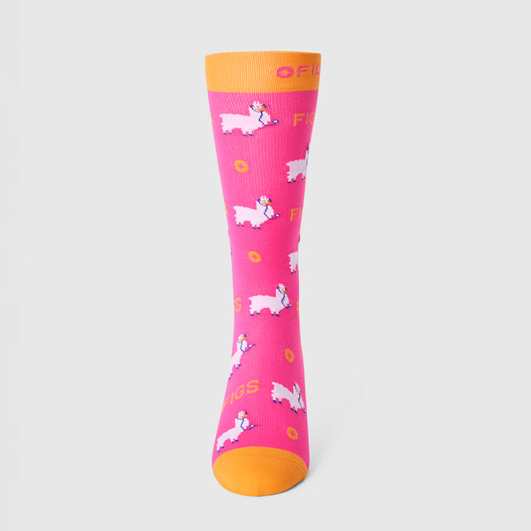 Unisex Rapid Response Pink Trauma Llama - Compression Socks
