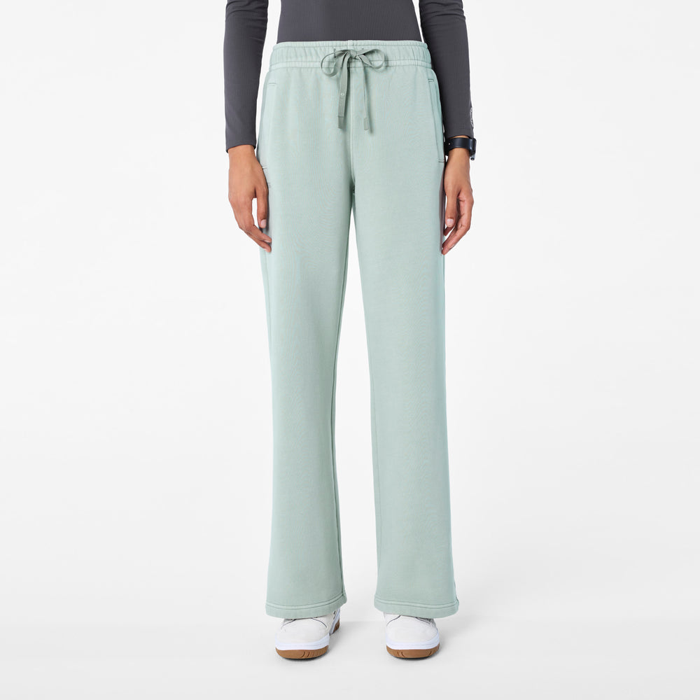 Women's Soft Sage Hayden Vintage Wash Wide-Leg - Sweatpant