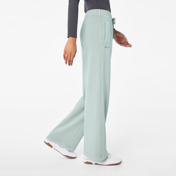 Women's Soft Sage Hayden Vintage Wash Wide-Leg - Sweatpant