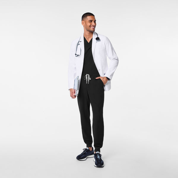 Men's White Harlem - Short Slim Lab Coat