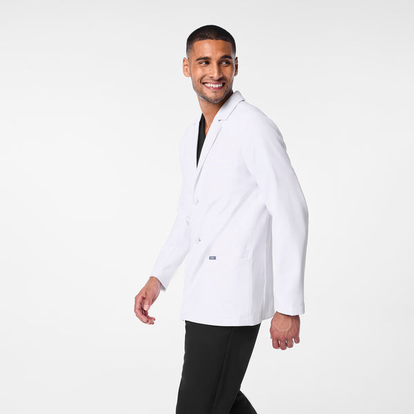 Men's White Harlem - Short Slim Lab Coat