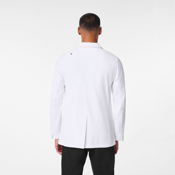 Men's White Harlem - Short Slim Lab Coat