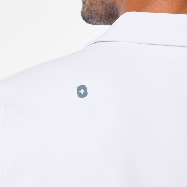 Men's White Harlem - Short Slim Lab Coat