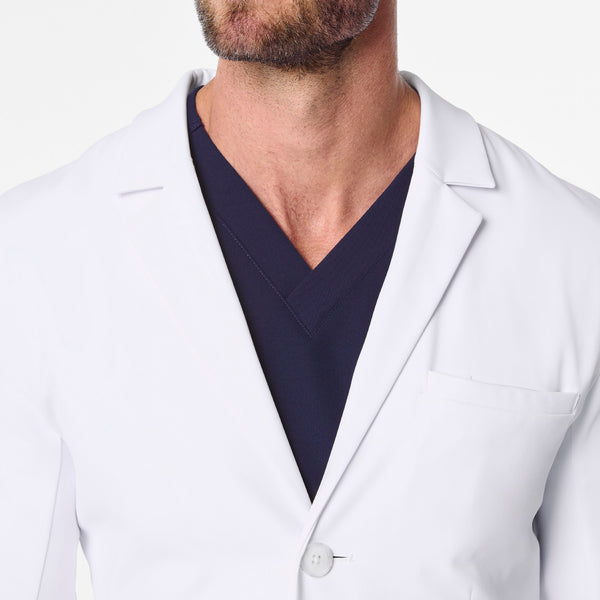 Men's White Harlem - Long Slim Lab Coat