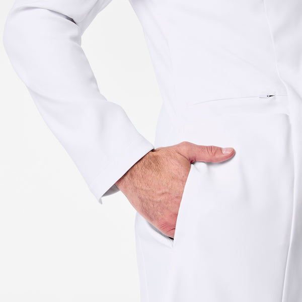 Men's White Harlem - Long Slim Lab Coat