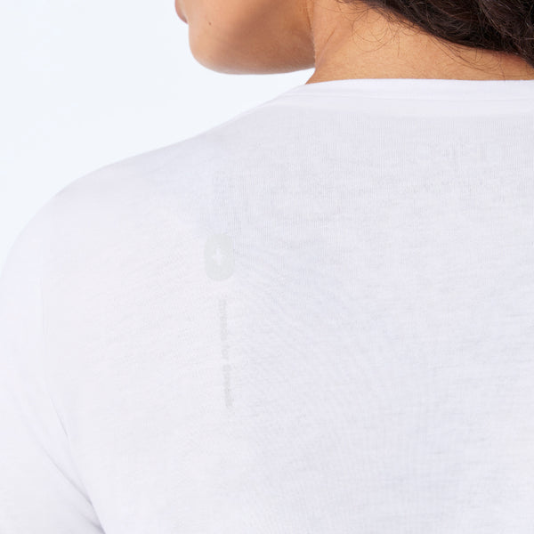 Women's Optic White My First Name is Doctor - Long-Sleeve Underscrub