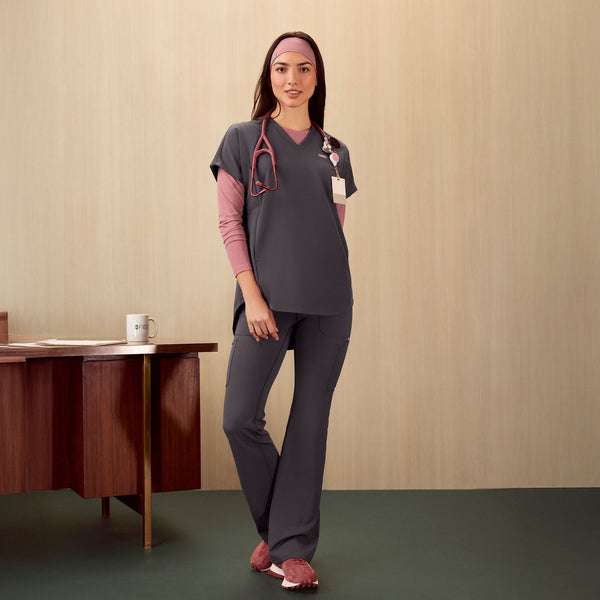 Women's Charcoal Ashland High-Rise - Flare ScrubLegging™