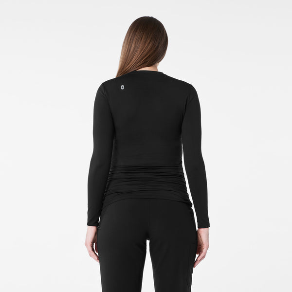 women's Black Maternity - Longsleeve Underscrub