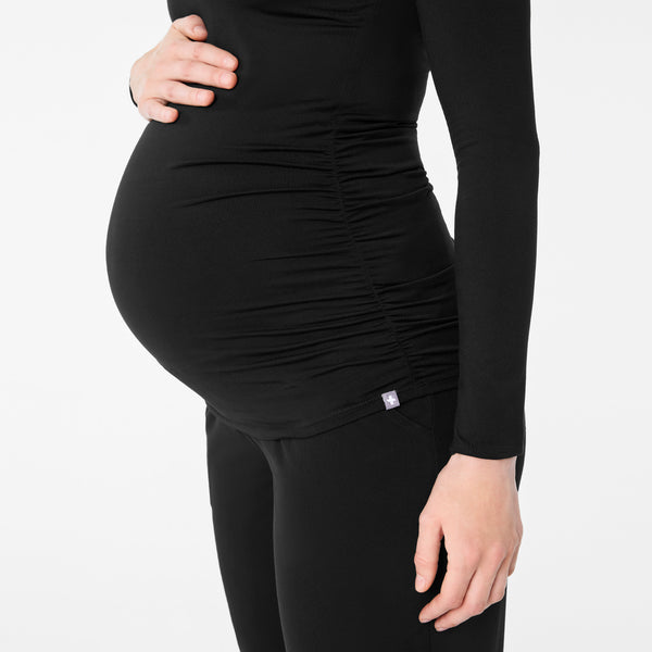women's Black Maternity - Longsleeve Underscrub