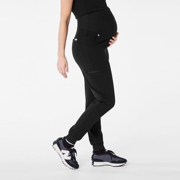 Women's Black Zamora - Petite Maternity Jogger Scrub Pant™