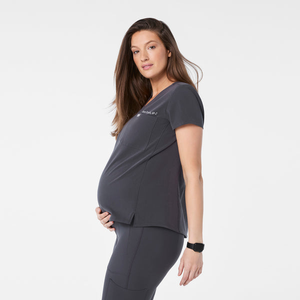 Women's Charcoal Catarina Maternity -  Scrub Top™