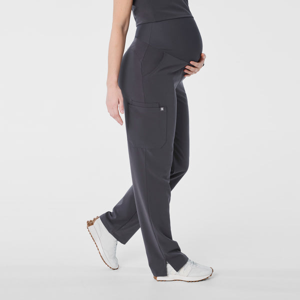 Women's Charcoal Kade - Petite Maternity Straight-Leg Scrub Pant™