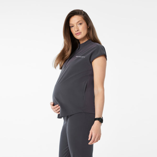 Women's Charcoal Rafaela Maternity  -  Scrub Top™