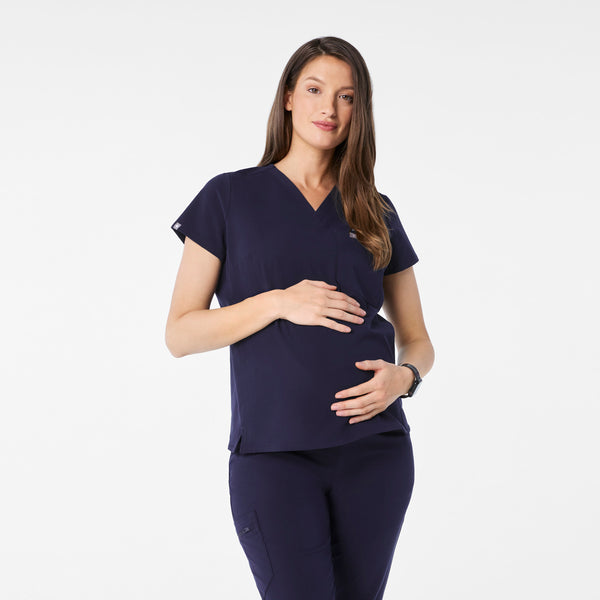 Women's Navy Catarina Maternity -  Scrub Top™