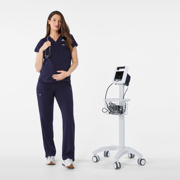 Women's Navy Kade - Petite Maternity Straight-Leg Scrub Pant™