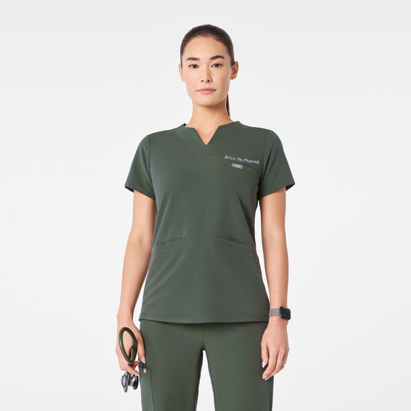 Women's Moss Kersey Notch-Neck - Scrub Top