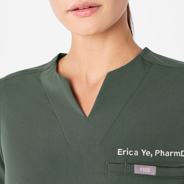 Women's Moss Kersey Notch-Neck - Scrub Top