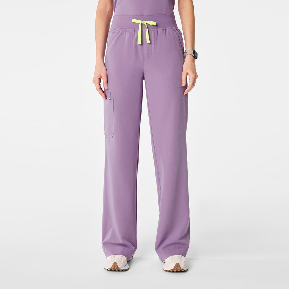 women's Purple Haze High Waisted Isabel Wide Leg - Scrub Pant