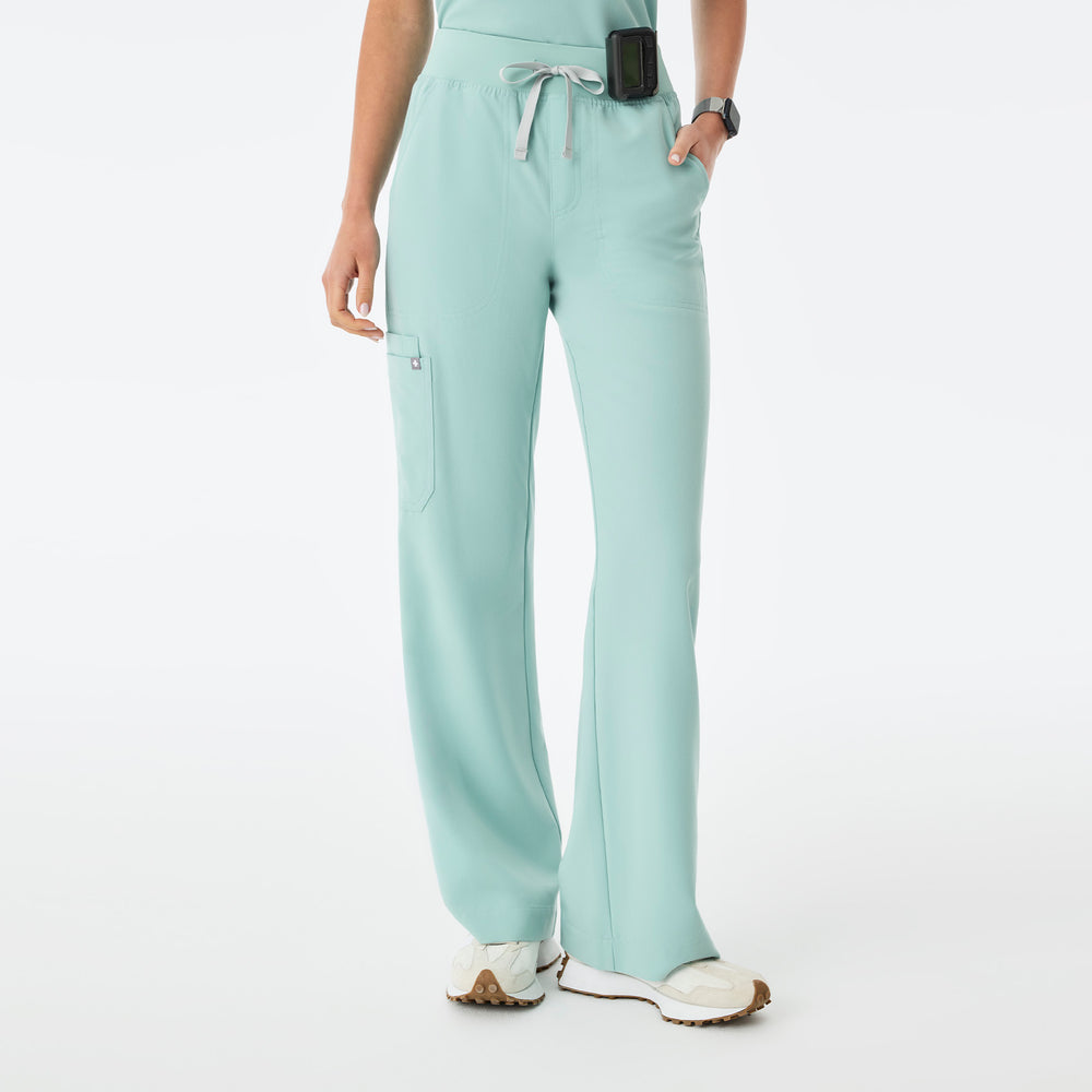 women's Seaglass High Waisted Isabel Wide Leg - Scrub Pant