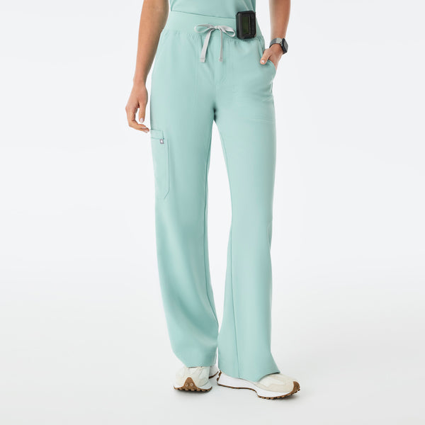 women's Seaglass High Waisted Isabel Wide Leg - Tall Scrub Pant