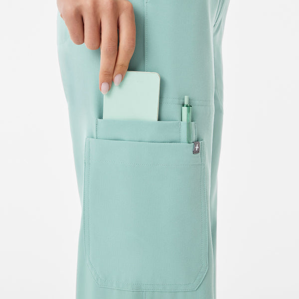women's Seaglass High Waisted Isabel Wide Leg - Tall Scrub Pant