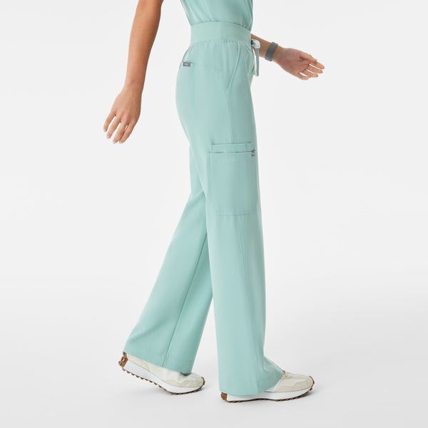 women's Seaglass High Waisted Isabel Wide Leg - Tall Scrub Pant
