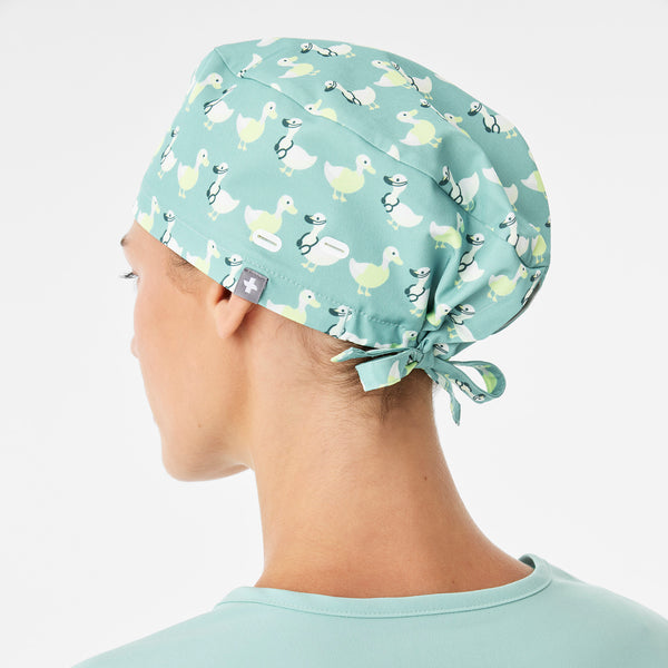Seaglass Ducktor Print Modern - Classic Scrub Cap Buttonholes