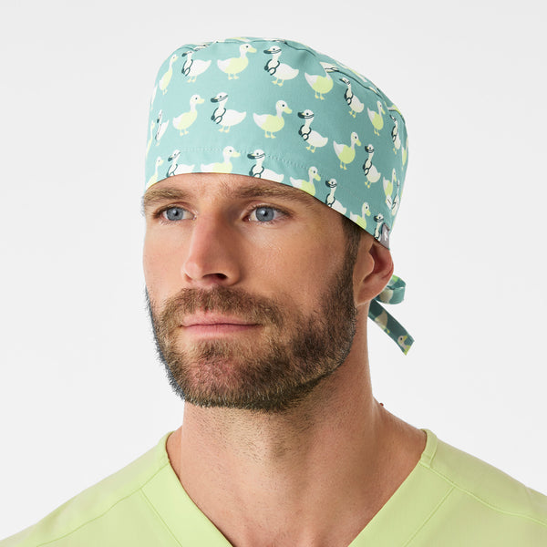 Seaglass Ducktor Print Modern - Classic Scrub Cap Buttonholes