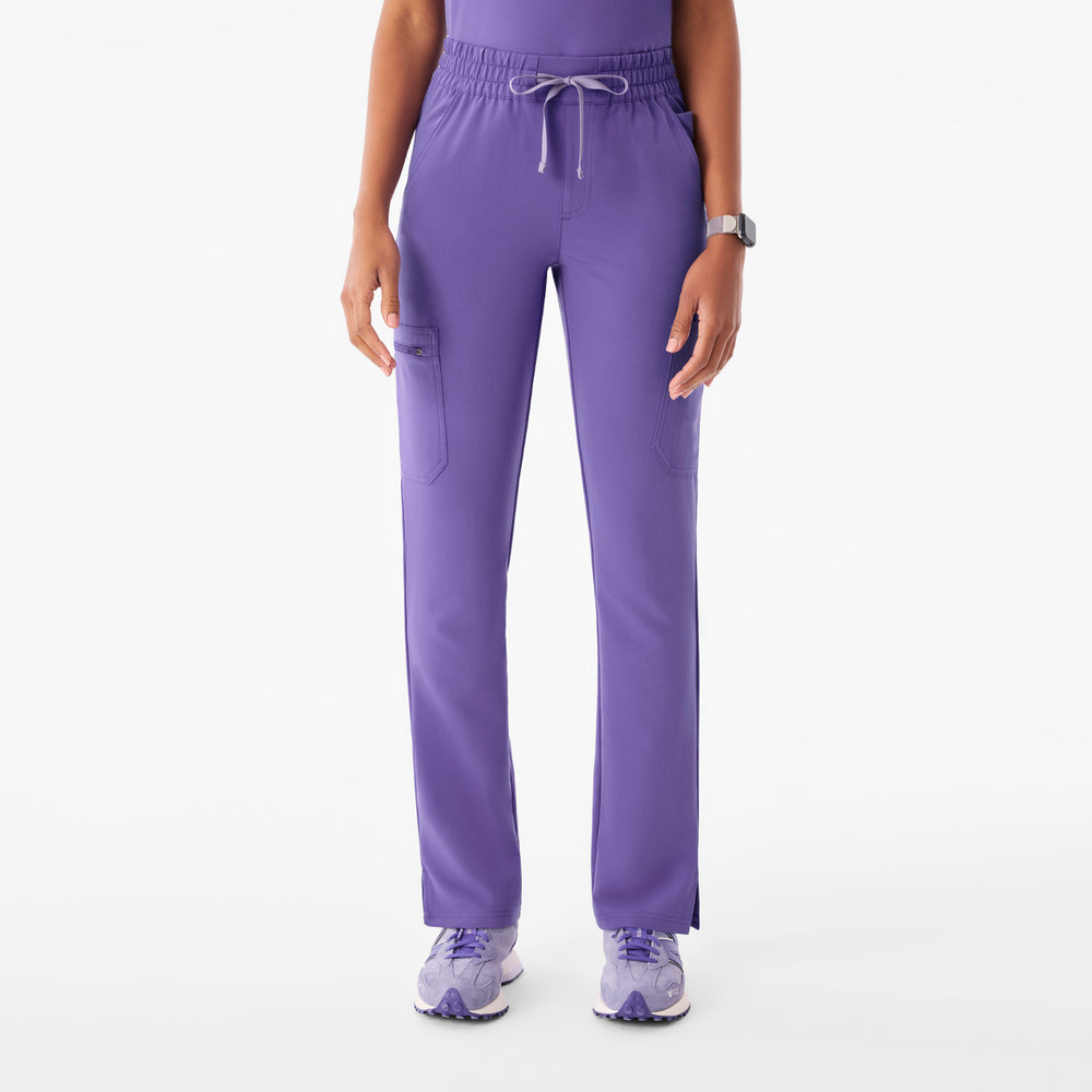 Women's Amethyst Dowa High-Rise Straight-Leg - Petite Scrub Pant