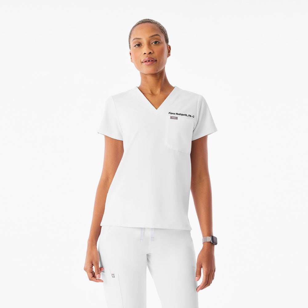Women's Optic White Catarina Petite -  Scrub Top™