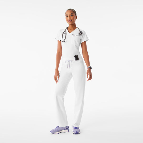 Women's Optic White Livingston High-Rise- Straight-Leg Scrub Pant™