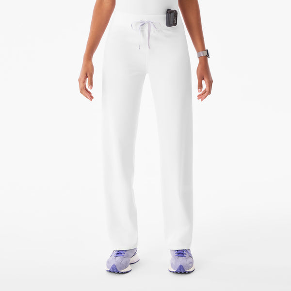 Women's Optic White Livingston High-Rise- Straight-Leg Scrub Pant™