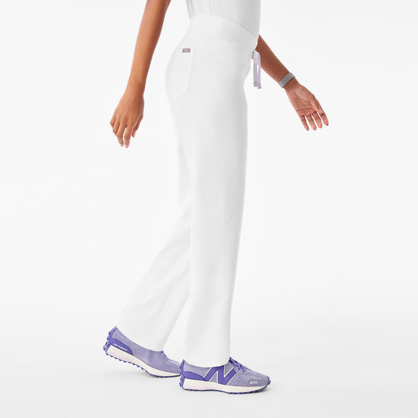 Women's Optic White Livingston High-Rise- Straight-Leg Scrub Pant™