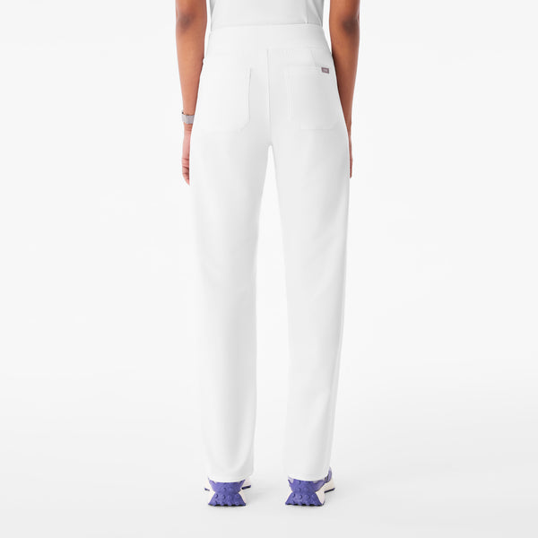 Women's Optic White Livingston High-Rise- Straight-Leg Scrub Pant™