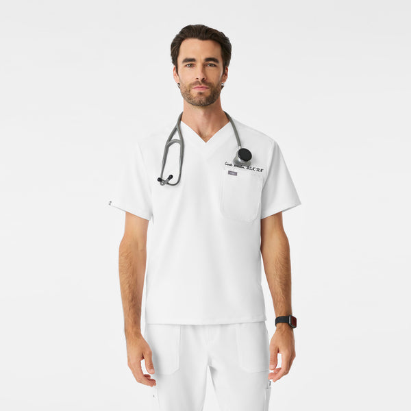 Men's Optic White Leon -  Scrub Top™
