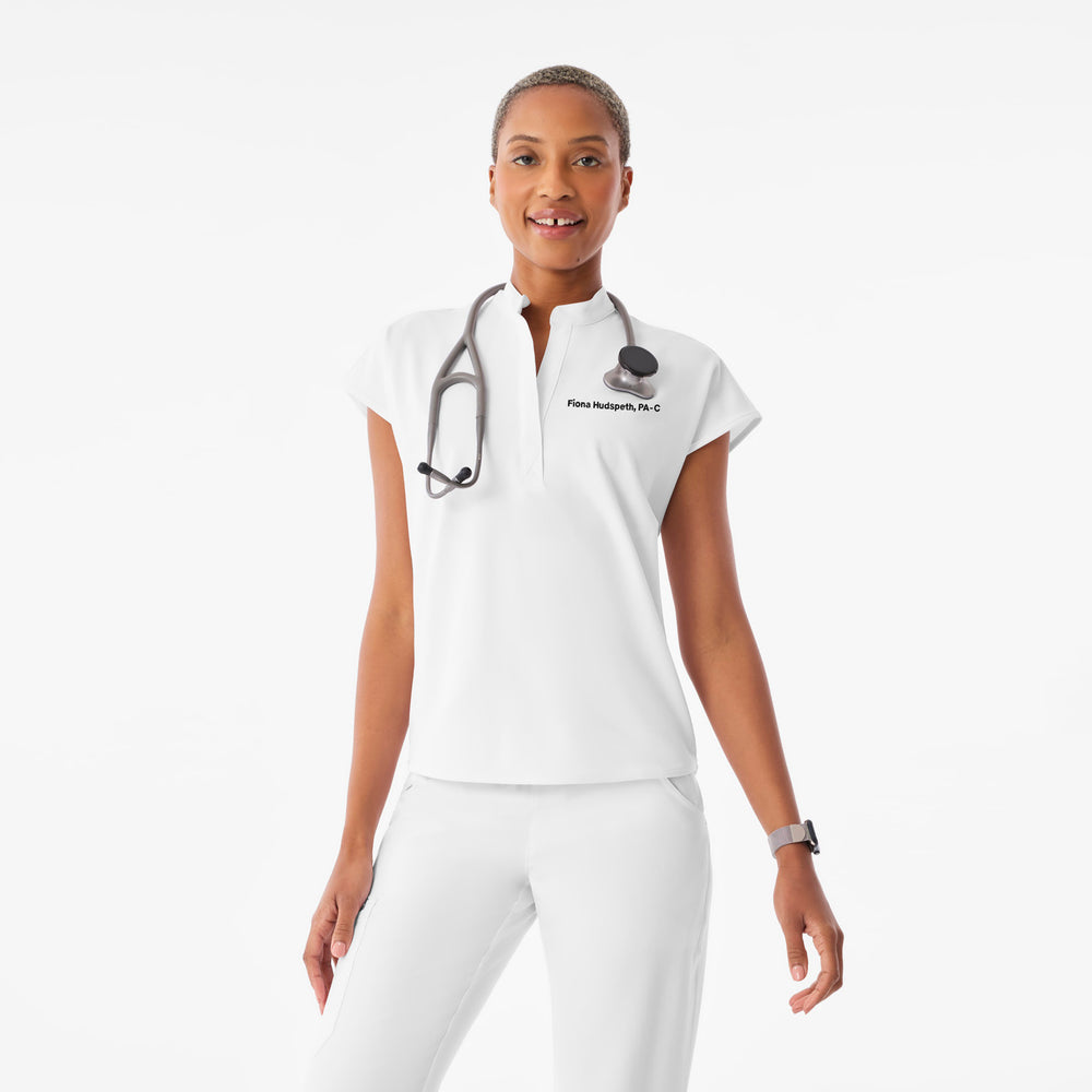 Women's Optic White Rafaela - Oversized Scrub Top™