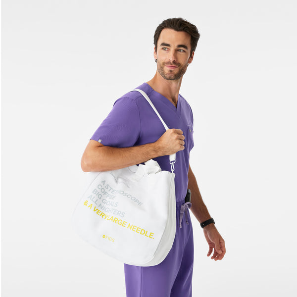 Optic White A Very Large Needle - Detachable Strap Tote