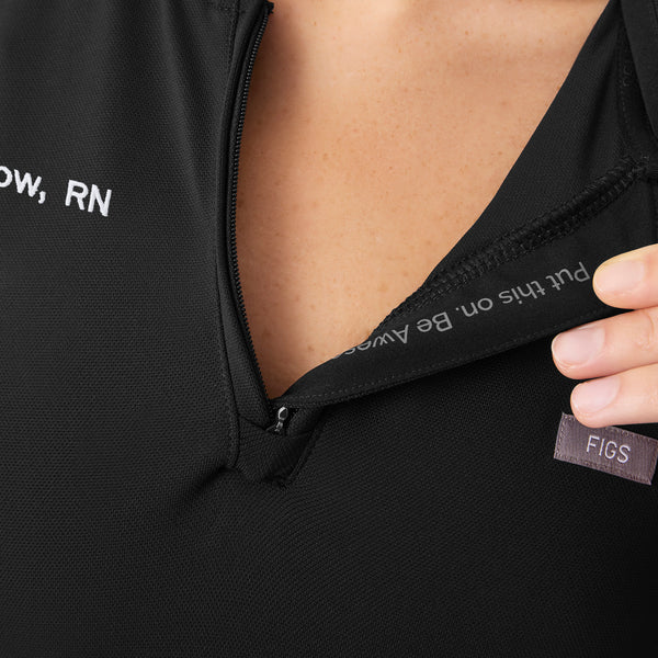 Women's Black Bree FlexKnit - Slim Scrub Top