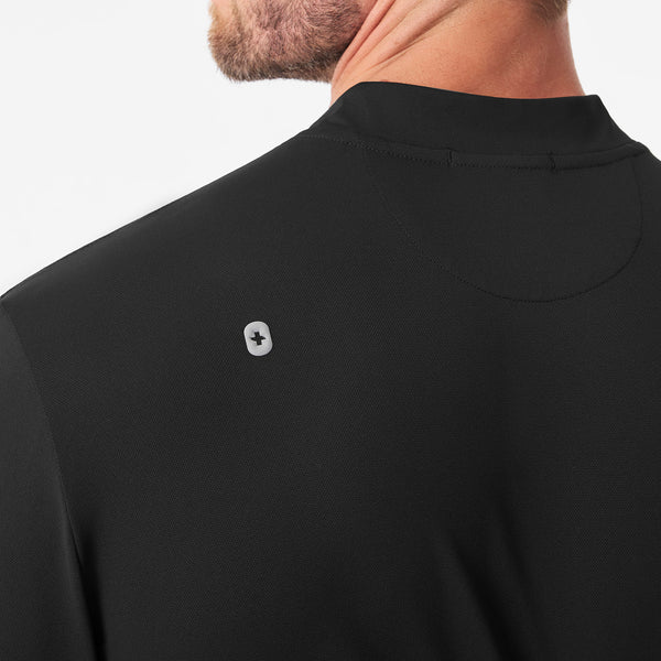 Men's Black Dawes FlexKnit - ¼ Zip Long-Sleeve Scrub Top