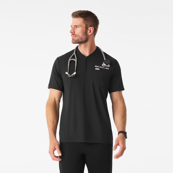 Men's Black Dawes FlexKnit - ¼ Zip Scrub Top