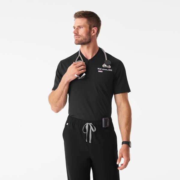 Men's Black Dawes FlexKnit - ¼ Zip Scrub Top