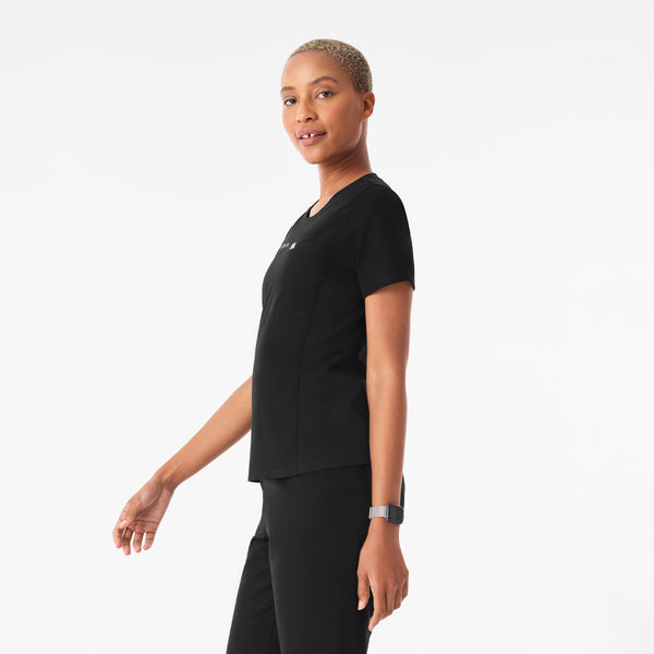 Women's Black Eliza Slim - Scrub Top