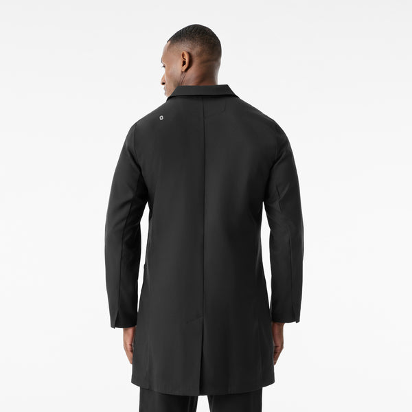 Men's Black Harlem - Long Slim Lab Coat